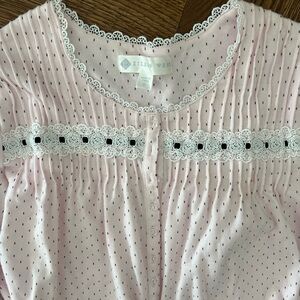 Eileen West Blush Nightgown Pink Nightshirt XL with White Lace NWT